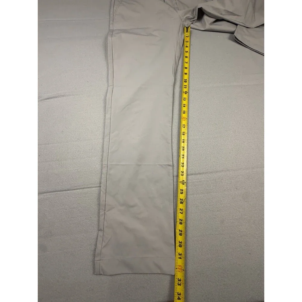 J.Crew Flex Tech Straight Fit Pants Gray Flat Front Slash Pockets 32